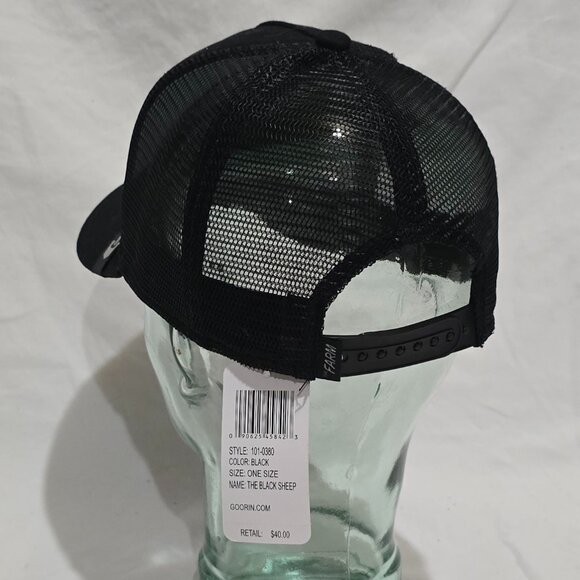 NWT - Goorin Bros. The Farm - Black Sheep - Mesh Snap Back Trucker Hat - Picture 3 of 9